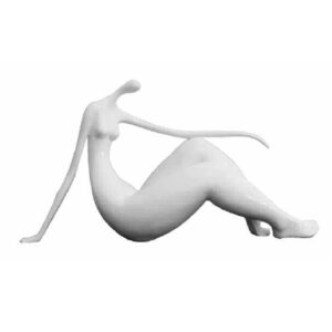 La Signora in Bianco - Bianco lucido - 70 x 20 x h 41 cm - Poliresina.